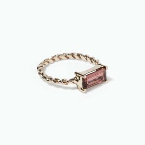 bague tourmaline baguette or blanc bijou nour mira 001