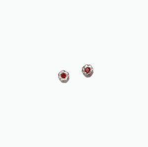 boucles d oreilles puces liane grenat argent nour mira bijoux 001